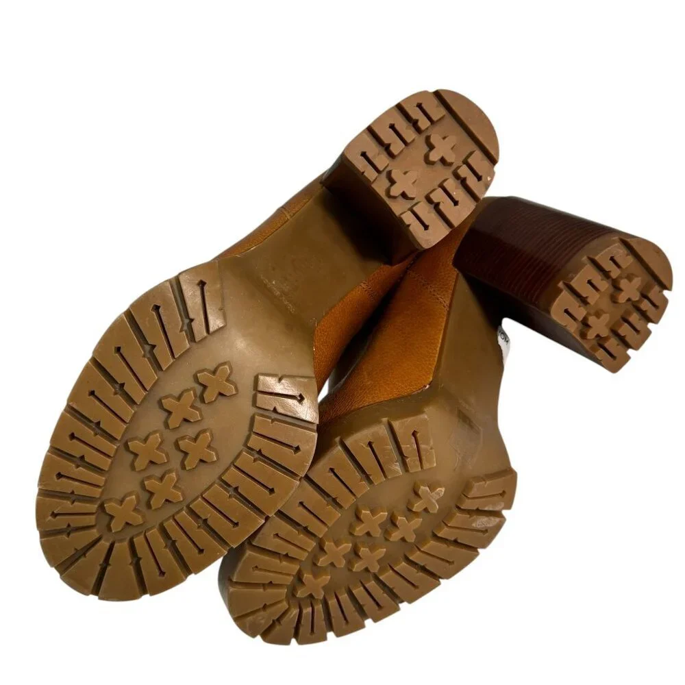 Tory Burch Carson 70mm Lug Sole Boot‎ in Toasted Caramel Size 11 Women NEW $458
